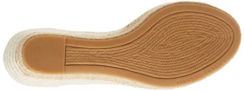 Tommy Hilfiger Basic Opened Toe Mid Wedge, Sandalias con Punta Abierta Mujer, Blanco (Ivory Ybi), 38 EU