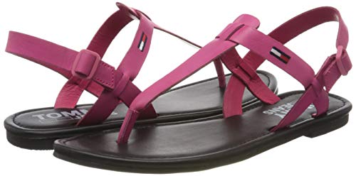 Tommy Hilfiger Color Block Basic Thong Sandal, Sandalias Punta Cerrada para Mujer, Rojo (Blush Red Xif), 42 EU