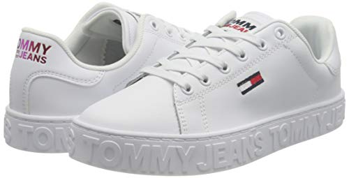Tommy Hilfiger, Cool Tommy Jeans Sneaker Mujer, Blanco, 40.5 EU