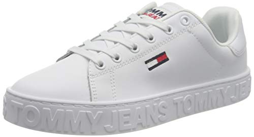 Tommy Hilfiger, Cool Tommy Jeans Sneaker Mujer, Blanco, 40.5 EU