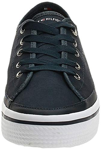 Tommy Hilfiger Corporate Flatform Sneaker, Zapatillas Mujer, Azul (Midnight 403), 42 EU