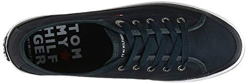 Tommy Hilfiger Corporate Flatform Sneaker, Zapatillas Mujer, Azul (Midnight 403), 42 EU