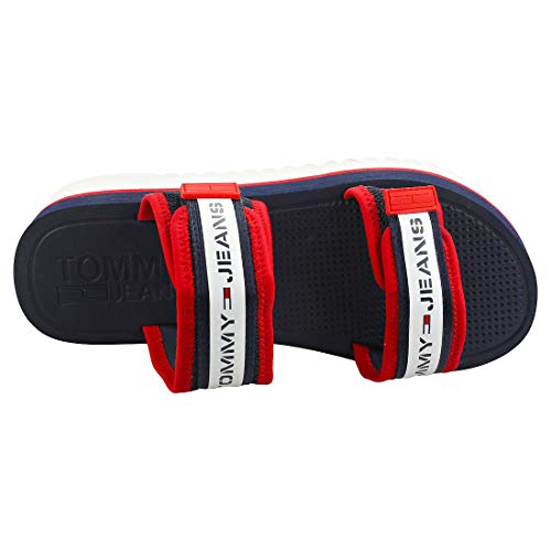 Tommy Hilfiger EN00871 C87 - Chanclas Mujer Azul Talla 38