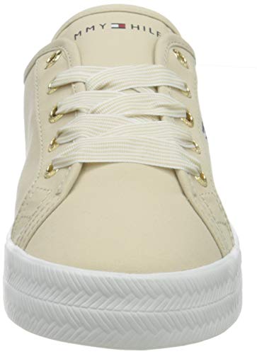 Tommy Hilfiger Essential Nautical Sneaker, Nautica Esencial Mujer, Beige Clásico, 38.5 EU