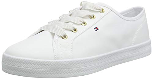 Tommy Hilfiger Essential Nautical Sneaker, Zapatillas Mujer, Blanco (White Ybs), 40 EU