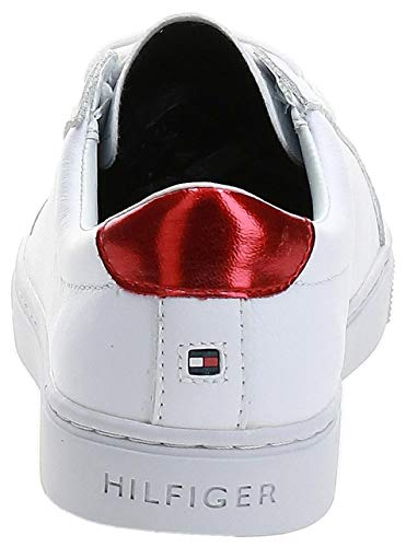 Tommy Hilfiger Essential Sneaker, Zapatillas Mujer, Blanco (RWB 020), 36 EU