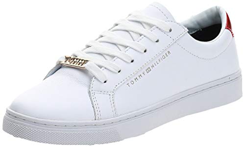 Tommy Hilfiger Essential Sneaker, Zapatillas Mujer, Blanco (RWB 020), 36 EU