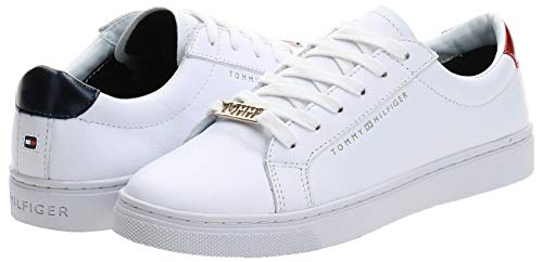 Tommy Hilfiger Essential Sneaker, Zapatillas Mujer, Blanco (RWB 020), 39 EU