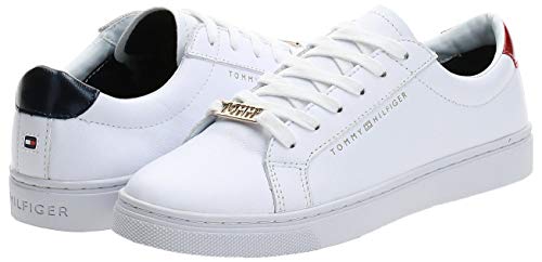 Tommy Hilfiger Essential Sneaker, Zapatillas Mujer, Blanco (RWB 020), 40 EU