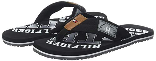 Tommy Hilfiger Essential TH Beach Sandal, Chanclas Hombre, Negro (Black 990), 42 EU