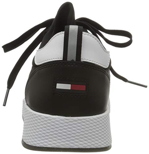 Tommy Hilfiger, Flexi Lycra Tommy Jeans Runner Hombre, Negro, 41 EU