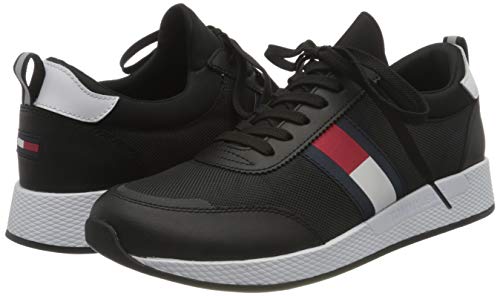 Tommy Hilfiger, Flexi Lycra Tommy Jeans Runner Hombre, Negro, 41 EU