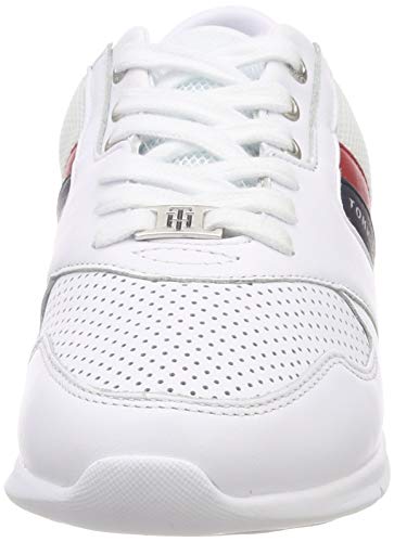 Tommy Hilfiger Lightweight Leather Sneaker, Zapatillas Mujer, Rojo (RWB 020), 42 EU