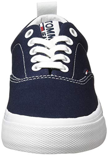 Tommy Hilfiger LowCut Essential Sneaker, Zapatillas Mujer, Azul (Twilight Navy C87), 38 EU