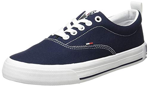 Tommy Hilfiger LowCut Essential Sneaker, Zapatillas Mujer, Azul (Twilight Navy C87), 39 EU