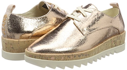 Tommy Hilfiger Metallic Platform Lace Up Shoe, Zapatillas Mujer, Rosa (Rose Gold 638), 38 EU