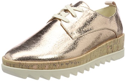 Tommy Hilfiger Metallic Platform Lace Up Shoe, Zapatillas Mujer, Rosa (Rose Gold 638), 38 EU