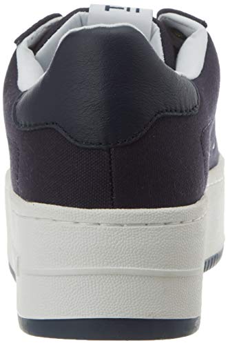 Tommy Hilfiger Oversized Label Icon Sneaker, Zapatillas Mujer, Azul (Twilight Navy C87), 39 EU