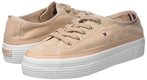 Tommy Hilfiger Suede Flatform Sneaker, Zapatillas Mujer, Rosa (Dusty Rose 502), 38 EU