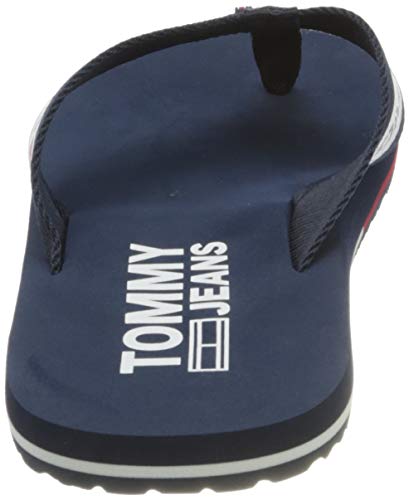Tommy Hilfiger Tommy Jeans Beach Sandal, Chanclas Hombre, Rojo (RWB 0kp), 42 EU