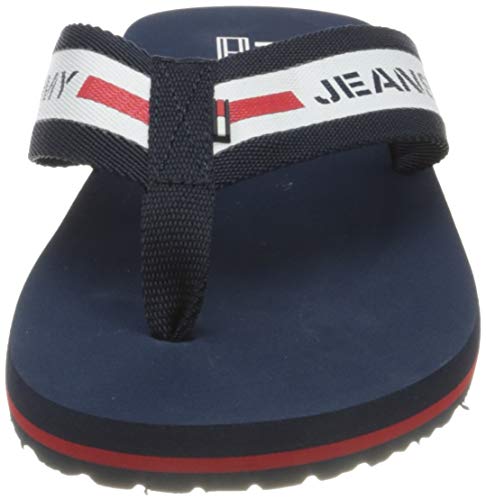 Tommy Hilfiger Tommy Jeans Beach Sandal, Chanclas para Hombre, Rojo (RWB 0kp), 41 EU