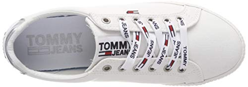 Tommy Hilfiger Tommy Jeans Casual Sneaker, Zapatillas Mujer, Blanco (White 100), 40 EU