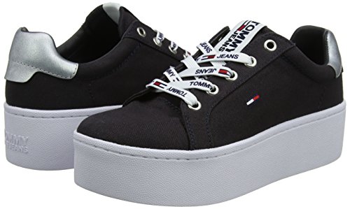 Tommy Hilfiger Tommy Jeans Flatform Sneaker, Zapatillas Mujer, Azul (Midnight 403), 39 EU