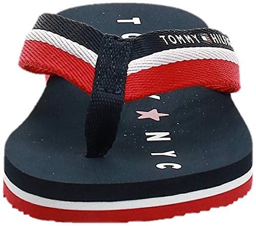 Tommy Hilfiger Tommy Loves NY Beach Sandal, Chanclas Mujer, Azul (Midnight 403), 38 EU