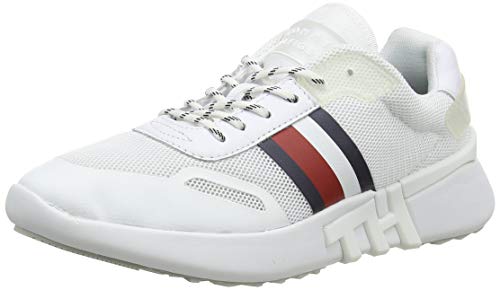 Tommy Hilfiger Tommy Sporty Runner, Zapatillas Mujer, Blanco (White Ybs), 38 EU
