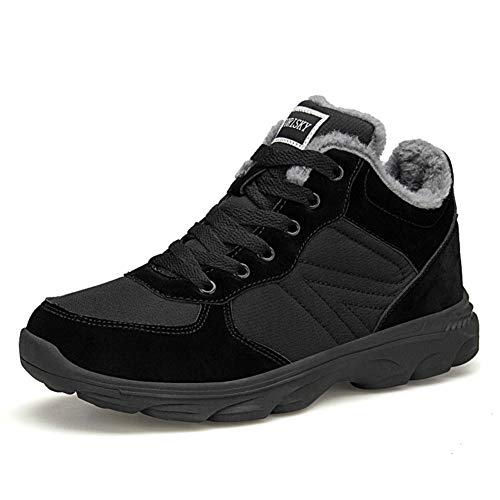 TORISKY Hombre Mujer Botas de Nieve Invierno Aire Libre Zapatos Impermeable Antideslizante Calientes Botines Planas 36-46EU(6919-BK39)