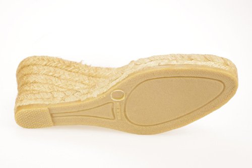 TORRES 4012 Zapatos CUÑA Esparto Mujer Alpargatas Blanco 35
