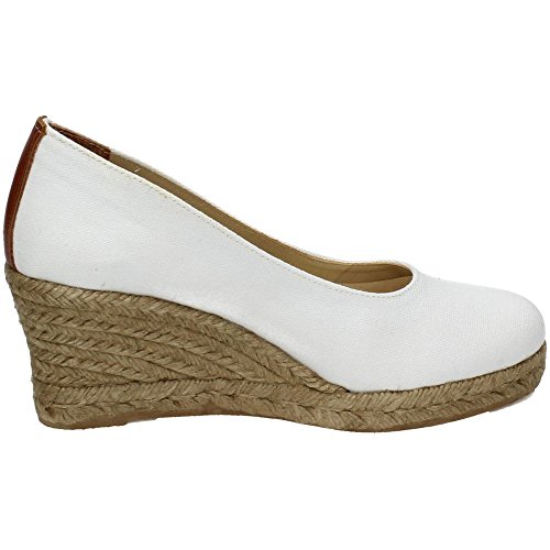 TORRES 4012 Zapatos CUÑA Esparto Mujer Alpargatas Blanco 35