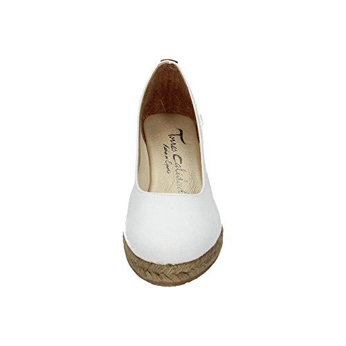 TORRES 4012 Zapatos CUÑA Esparto Mujer Alpargatas Blanco 35