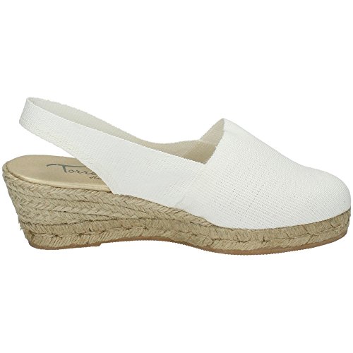 TORRES PELOTARI Zapatilla Blanca Mujer Alpargatas Blanco 38