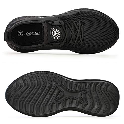 tqgold Zapatos de Seguridad para Hombre Mujer S3 Zapatillas de Trabajo con Punta de Acero Ligero Transpirable y Antideslizante(Talla 41,Negro)
