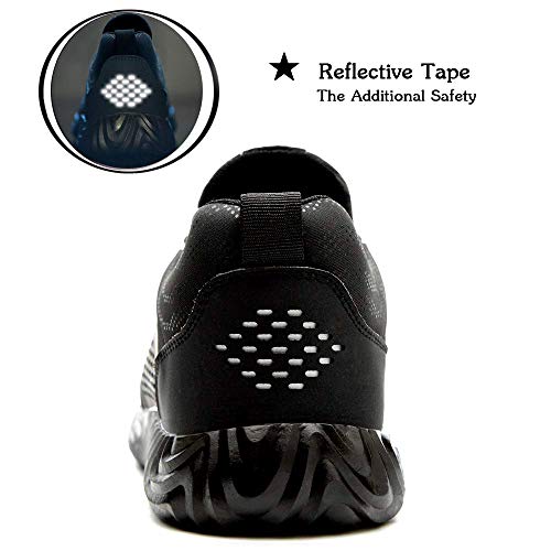TQGOLD - Zapatos de seguridad para hombre y mujer S3 de verano, zapatos de trabajo con punta de acero, muy ligeros Size: 42 EU