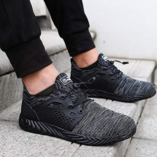 TQGOLD - Zapatos de seguridad para hombre y mujer S3 de verano, zapatos de trabajo con punta de acero, muy ligeros Size: 45 EU