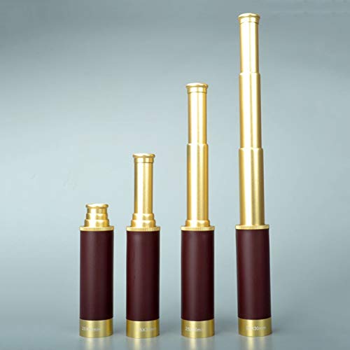 Tree-on-Life Piratas del Caribe Telescopio 25x30 Telescopio monocular Óptica Náutico Latón Spyglass Marítimo Acampar al Aire Libre