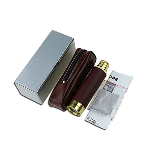 Tree-on-Life Piratas del Caribe Telescopio 25x30 Telescopio monocular Óptica Náutico Latón Spyglass Marítimo Acampar al Aire Libre