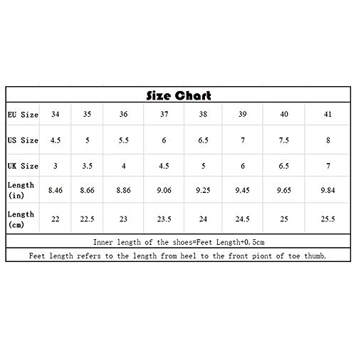 TRIWORIAE-Zapatos de Baile Latino de Tacón Alto/Medio para Mujer Negro 38(Tacón 7cm)