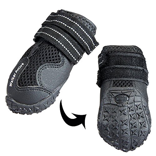 TRIXIE 2 Botas Protectoras Walker Active, Extra, XL, Negro, Perro