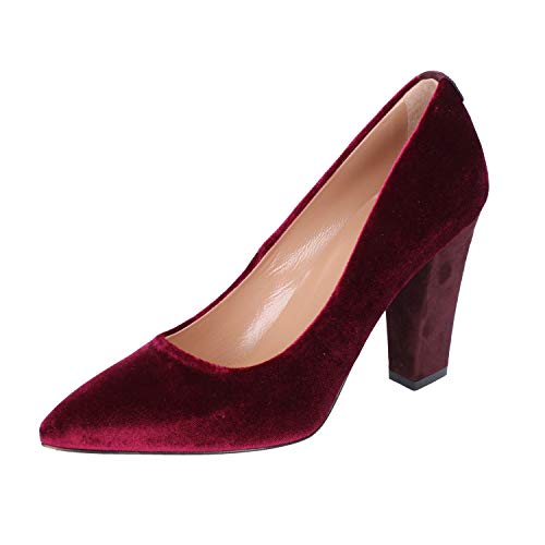 Twin-Set Zapatos de salón Mujer Terciopelo borgoña 35 EU