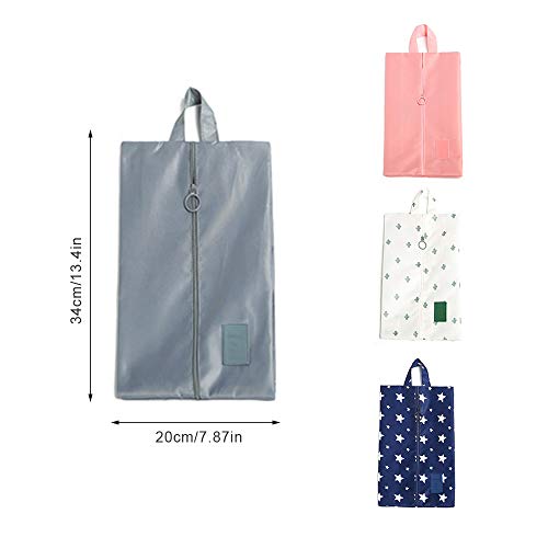 Tyelany Bolsas de Zapatos, 4 Piezas Bolsa Zapatos Viaje, Zapatos Conjuntos de Bolsas, con Cremallera y Asa, para Zapatos de Viaje para Zapatos, Botas, Sandalias o para Guardar Dispositivos (34 x 20cm)