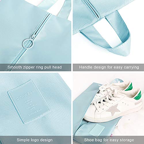 Tyelany Bolsas de Zapatos, 4 Piezas Bolsa Zapatos Viaje, Zapatos Conjuntos de Bolsas, con Cremallera y Asa, para Zapatos de Viaje para Zapatos, Botas, Sandalias o para Guardar Dispositivos (34 x 20cm)