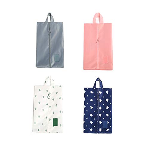 Tyelany Bolsas de Zapatos, 4 Piezas Bolsa Zapatos Viaje, Zapatos Conjuntos de Bolsas, con Cremallera y Asa, para Zapatos de Viaje para Zapatos, Botas, Sandalias o para Guardar Dispositivos (34 x 20cm)