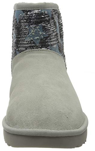 UGG Australia Classic Mini Sequin Stars, Bota Mujer, Grey Violet, 36 EU
