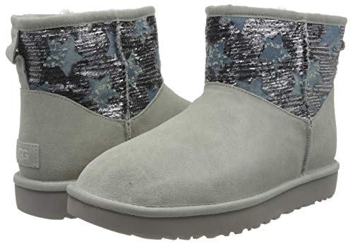 UGG Australia Classic Mini Sequin Stars, Bota Mujer, Grey Violet, 36 EU