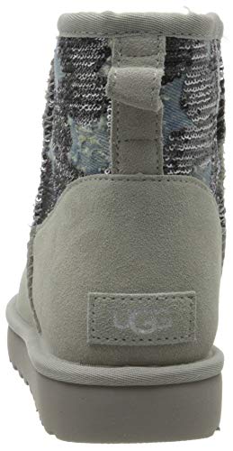 UGG Australia Classic Mini Sequin Stars, Bota Mujer, Grey Violet, 40 EU