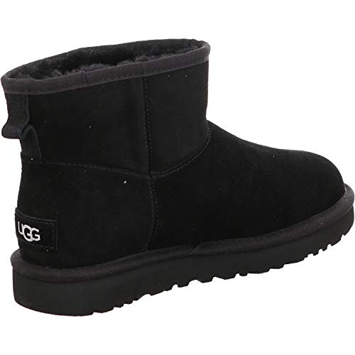 UGG Australia Classic Mini Star, Botas Cortas al Tobillo Mujer, Negro, 41 EU