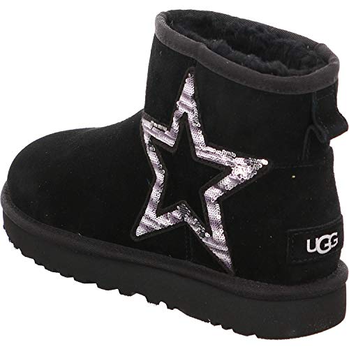 UGG Australia Classic Mini Star, Botas Cortas al Tobillo Mujer, Negro, 41 EU